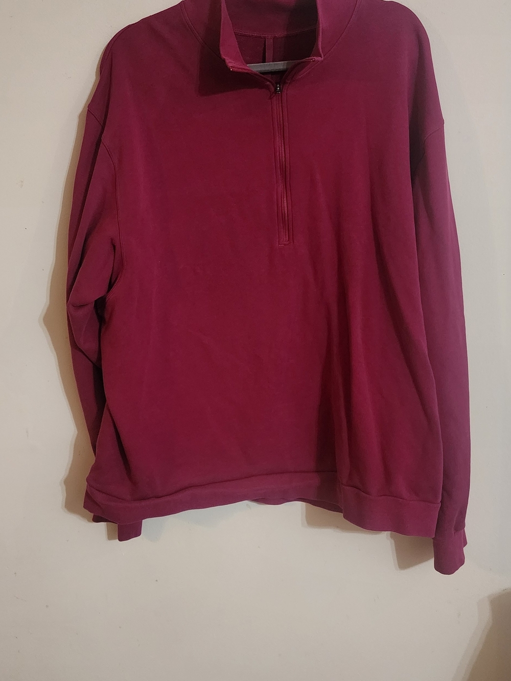 Lululemon Magenta Purple Dark Pink Oversized 1/2 Zip Funnel Neck Sweatshirt Size